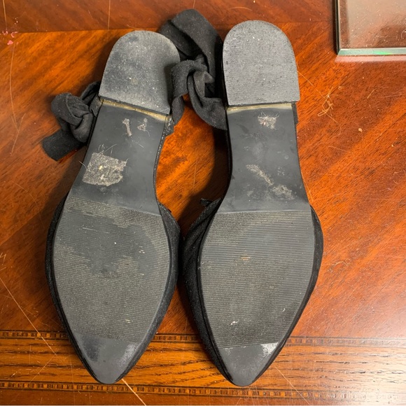 Forever 21 Faux Suede Pointy Ankle Wrap Flats - Picture 6 of 8